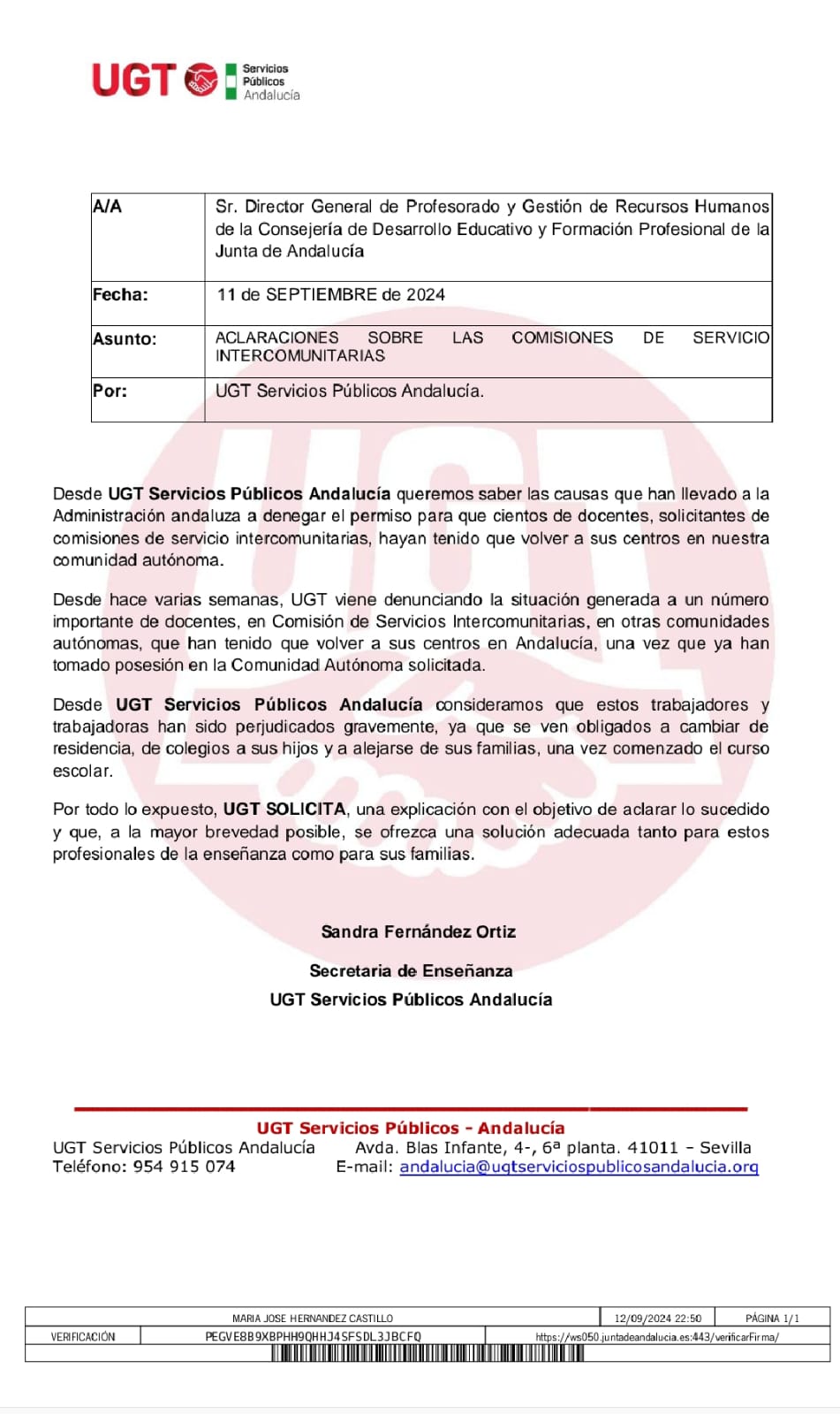 1 comision de servicio