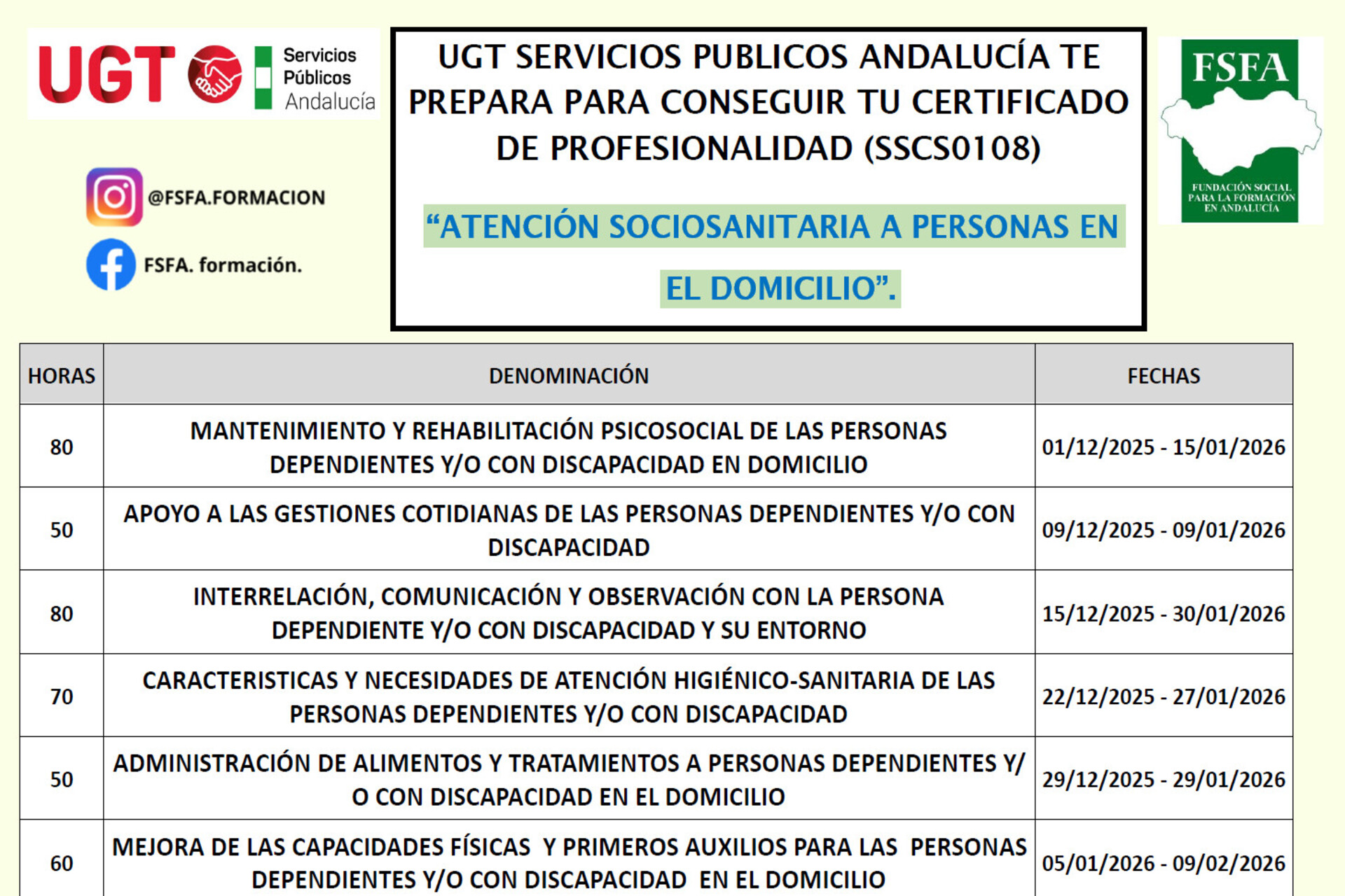 Cursos Atención Sociosanitaria a personas en el Domicilio (SSCS0108)